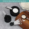 8 Stück Messbecher und Löffel Set, stapelbare schwarze Produktbild-Vorschau 7