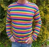 T2594-9900-L bunt Damen-Herren Langarm Ringelhemd Rainbow Produktbild-Vorschau 2