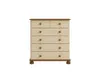 Richmond Kommode 80x90 Kiefer MDF Creme Gebeizt Lackiert Produktbild-Vorschau 4