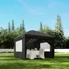 Zelsius skladací pavilón 3x3 m s bočnými stenami, čierny, Náhľad obrázku produktu 2