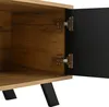 Close-up view of the interior of a cabinet with visible hinges and the edge of a black door. Náhľad obrázku produktu