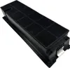 A black carbon filter, likely for a kitchen appliance, isolated on a white background. Voir les images du produit
