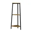 Eckregal 3 Ebenen 23x23x76 cm Nachbildung Mangoholz Optik Produktbild-Vorschau 7