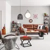 Relaxdays Sitzhocker, gepolstert, Kunstleder, Metall, Produktbild-Vorschau 5