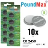 10x CR2450 PoundMax Knopfbatterie CR2450 Lithium 3 Volt 850 Produktbild-Vorschau 1