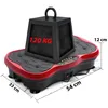 A vibration plate with a weight on top, showing dimensions. Podgląd zdjęcia produktu