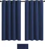 Ösenvorhang 130x213cm Blau Blickdicht Gardine Vorhang für Produktbild-Vorschau 1