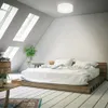 A bedroom with a bed, skylights, and a plant. Produktbild-Vorschau