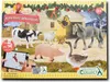 A farm-themed advent calendar with toy animals and a barn illustration. Podgląd zdjęcia produktu