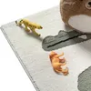 Kinderteppich Krokodil Design Creme Grün Hoch-Tief Effekt Produktbild-Vorschau 5
