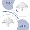 ZMH LED Deckenleuchte Weiß 4 Flammig Deckenlampe GU10 Produktbild-Vorschau 5