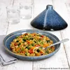 Tajine Steingut blau schwarz Schale mit Deckel Ofenform Produktbild-Vorschau 3