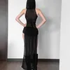 Cocktailkleid mit hohem Schlitz - Ärmellos - Produktbild-Vorschau 3