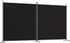 vidaXL Paravento a 2 ante, nero, 348 x 180 cm, in tessuto Anteprima dell’immagine prodotto 9