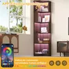 MODFU Eckbücherregal,L-förmiges Bücherregal mit LED Produktbild-Vorschau 5