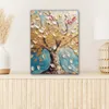 MuchoWow® - Leinwandbilder - Baum - Blau - Gold - Abstrakt Produktbild-Vorschau 6
