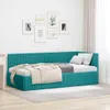 vidaXL Struttura letto ad angolo con testiera turchese 90 Anteprima dell’immagine prodotto 2