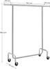 A product image of a SONGMICS clothing rack with dimensions indicated. Produktbild-Vorschau