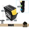 BigDean 3x 25L Mülltrennsystem Küchenmülleimer 3 Fächer Produktbild-Vorschau 2