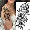 6Teile/los 3D Realistische Große Blume Temporäre Tattoos Produktbild-Vorschau 6