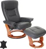 MCA Fauteuil relax Hamilton, Fauteuil TV pouf, Cuir Voir les images du produit 1