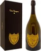 A bottle of Dom Perignon champagne and its gift box. Produktbild-Vorschau