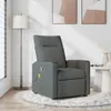 vidaXL Massage-Relaxsessel, Stoff, Dunkelgrau Produktbild-Vorschau 2