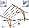 An illustration showing the steps to assemble a wall-mounted drying rack. Anteprima dell’immagine prodotto