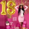 Ballons - Zum 18 Geburtstag - Goldfarbene Folienzahlen - Produktbild-Vorschau 5
