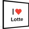 MuchoWow® Gerahmtes Poster Ich liebe - Lotte - Mädchen Produktbild-Vorschau 1