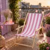 Holz Gartenliege mit Armlehnen – Klappbarer Garten- & Strandliegestuhl Rosa – Verstellbare Sonnenlie Produktbild-Vorschau