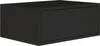 A black hanging nightstand with a single drawer, shown from a three-quarter angle. Voir les images du produit