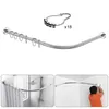 Duschvorhangstange L-Form ausziehbar halbrund 90-130 cm für Produktbild-Vorschau 3