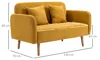HOMCOM 2 Sitzer Sofa Couch mit 2 Wurfkissen gepolsterter Produktbild-Vorschau 3