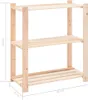 vidaXL Scaffale a 3 ripiani 80×38×90 cm in pino massiccio Anteprima dell’immagine prodotto 6
