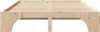 vidaXL Bettrahmen Natur 140 x 200 cm Massives Kiefernholz Produktbild-Vorschau 5