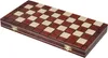 A closed wooden checkerboard with brass hinges. Voir les images du produit