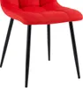 4er Set Esszimmerstühle Antibes Stoff rot Produktbild-Vorschau 8