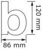 Hausnummer ''b'' Rost Produktbild-Vorschau 2