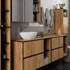 Hängender Waschbeckenunterschrank VAMI Craft Eiche 90 cm 2 Produktbild-Vorschau 10