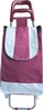 A shopping trolley bag with a burgundy and white design, shown against a white background. Produktbild-Vorschau
