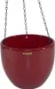 A red hanging planter pot with chains. Produktbild-Vorschau