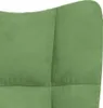 vidaXL Relaxačné kreslo Light Green Velvet Náhľad obrázku produktu 5