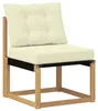vidaXL Outdoor-Sofagarnitur mit Kissen 5 pcs Weiß und Creme Produktbild-Vorschau 4