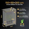 THE GROW EDELWEISS PRO 150 × 80 × 200 cm – Maße und Anschlüsse Produktbild-Vorschau