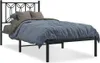 vidaXL Postel s čelem kovová černá 80x200 cm Náhled obrázku produktu 1