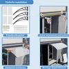 XMTECH Vordach Haustürvordach 200x100cm Pultbogenvordach Produktbild-Vorschau 6