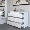 Commode & Armoire | Blanc Mat & Brillant | 6 tiroirs | Voir les images du produit 11