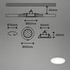 LED Einbauleuchten Bad 3er Set dimmbar Fernbedienung IP44 Produktbild-Vorschau 5