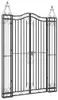 vidaXL Gartentor Schwarz 121x8x180 cm Schmiedeeisen Produktbild-Vorschau 1